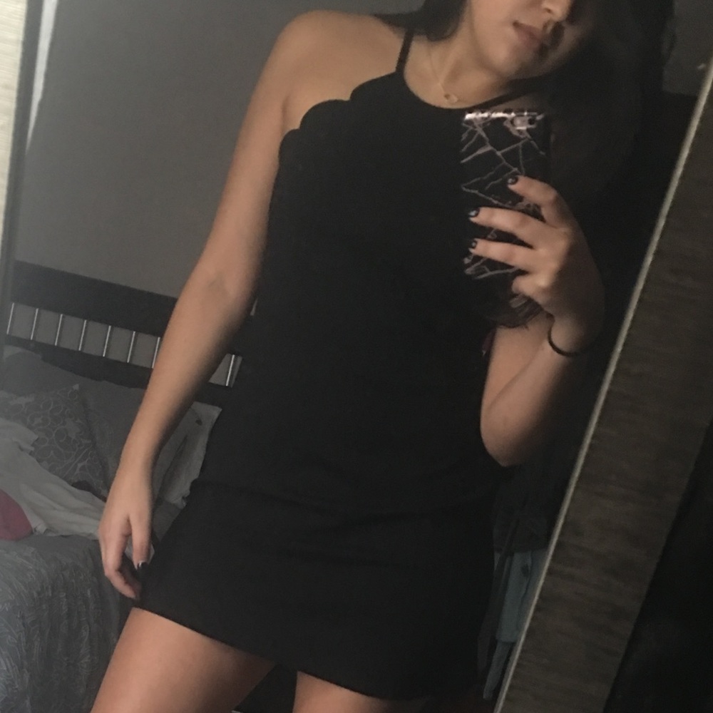 Black mini dress